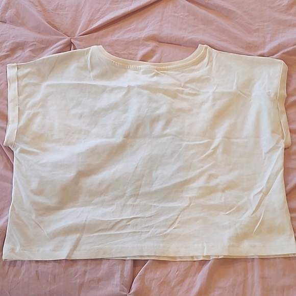 Zara Girl's Green & Cream Palm Tree Summer Graphic Top Size 13-14 - Picture 3 of 3